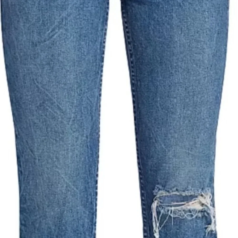 Mother The Tomcat High-Rise Distressed Jeans Size 28 Blue - Picture 2 of 8